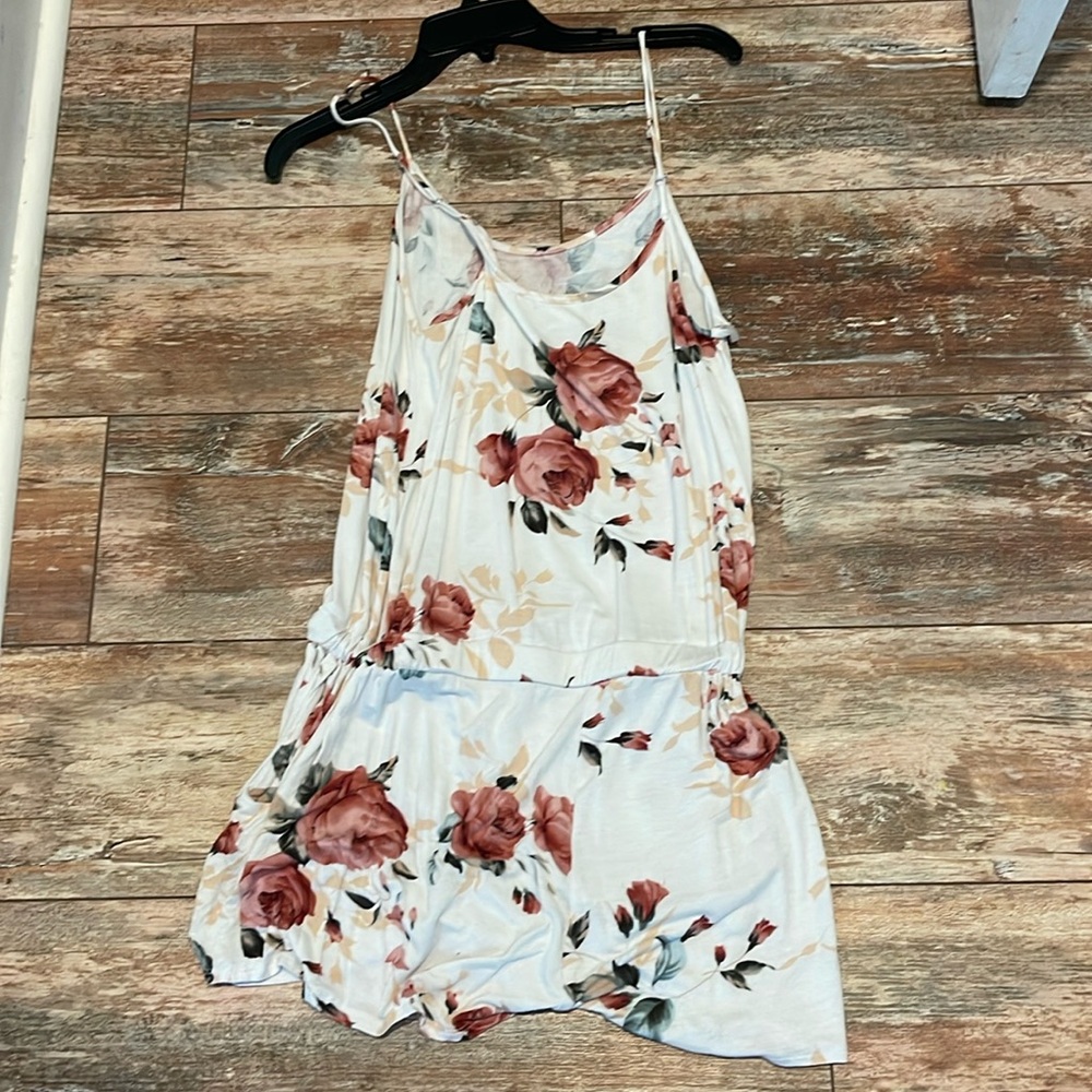Floral cotton romper